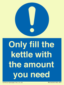 Only fill the kettle with the amount you need